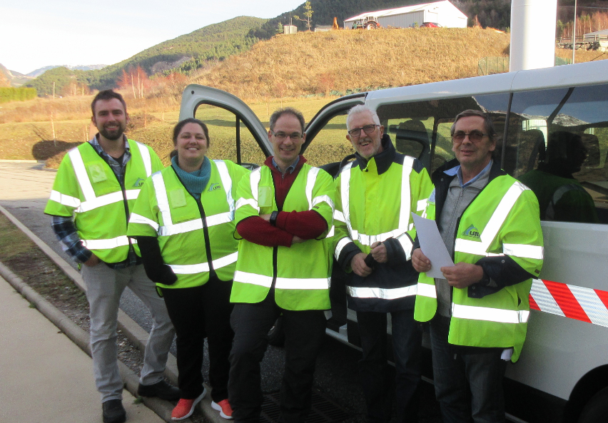 Members of the NEWS-G team after a visit to Laboratoire Souterrain de Modane (LSM), in France.