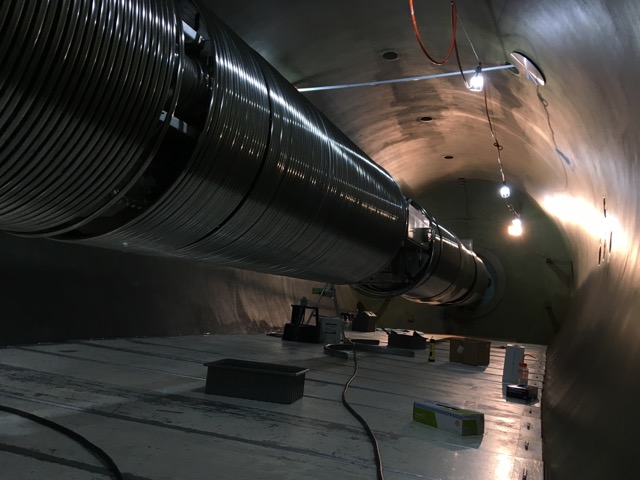 Inside view of the Van der Graaf accelerator