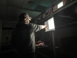 Cedric and tristan working on some code