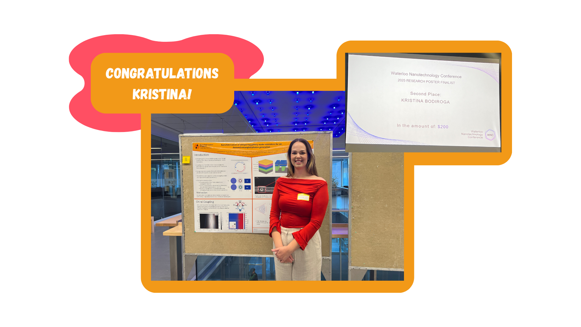 kristina wins at poster competition