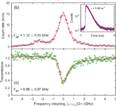 article from Quantum optics with near-lifetime-limited quantum-dot transitions in a nanophotonic waveguide