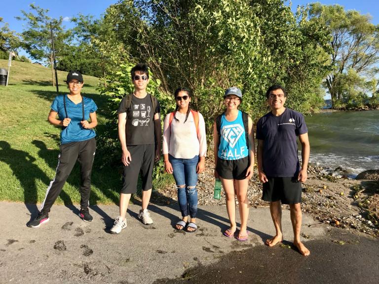 August 2019: EShastri Lab exploring the beach at Lake Ontario Park!