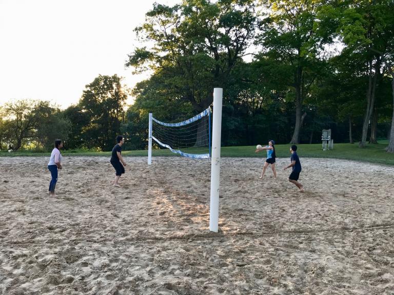 August 2019: Volleyball at Lake Ontario Park. 