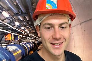 Nathan Pacey inside CERN