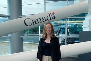 Melanie Phillips at the CSA (Canadian Space Agency) headquarters.