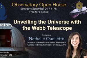 Observatory open house at Queen's University on Sept 24, 2022 from 7pm to 11pm.