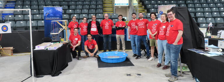 Some of our volunteers await the arrival of our visitors at 2026 Science Rendezvous Kingston at the Slush Puppie Place.