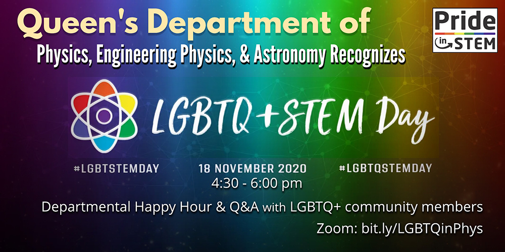 image for PrideStem Nov 18 LGBTQ+ in STEM international recognition day