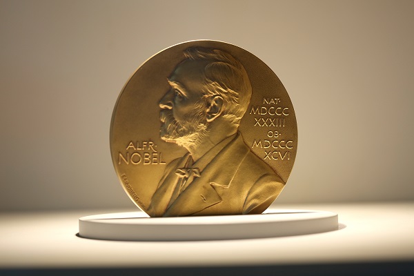 Nobel Prize medal on display at Queen's University