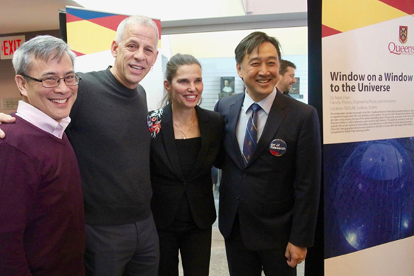 Minister of Science and Sport with Ted Shu, Prof. Courteau and Prof. Chen