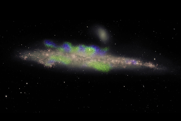 image of Giant Magnetic Ropes in a Galaxy's Halo