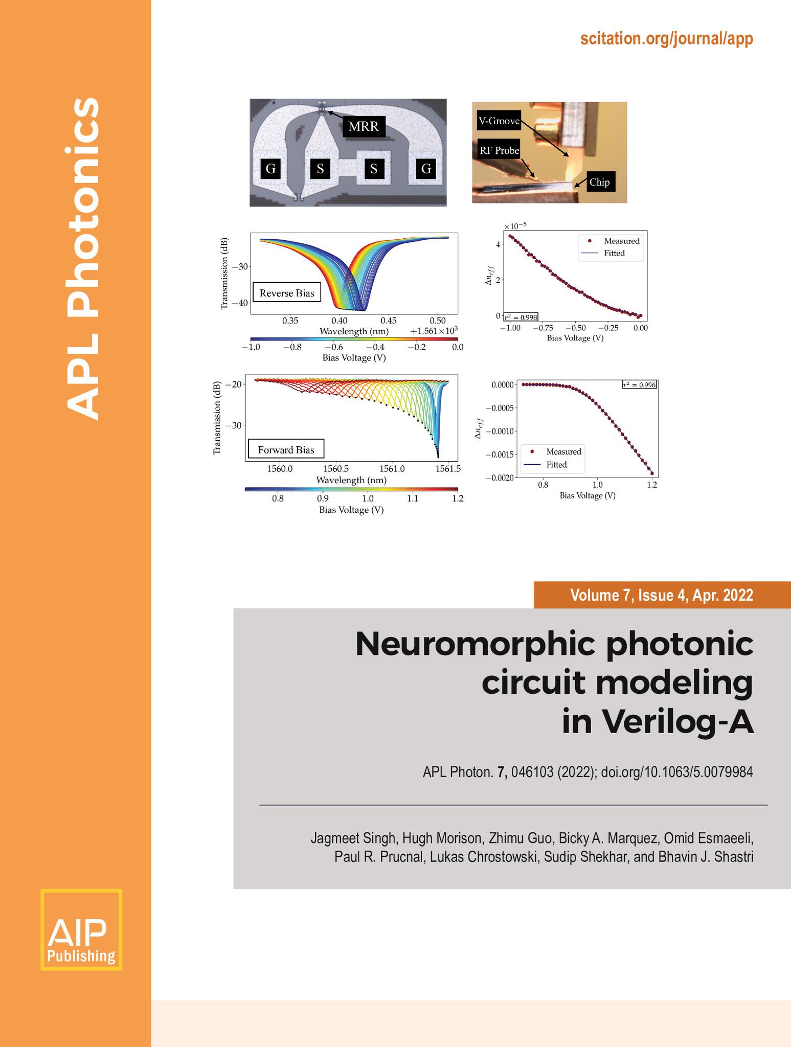 The paper has been published in APL Photonics and has been selected as the cover of the journal’s April 2022 issue.