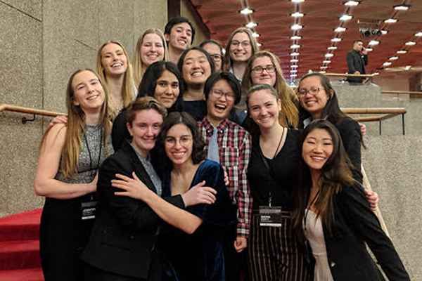 A group of 15 dedicated Queen's physics and eng physics students attend the 2019 Canadian Conference for Undergraduate Women in Physics (CCUWiP) held in Ottawa.