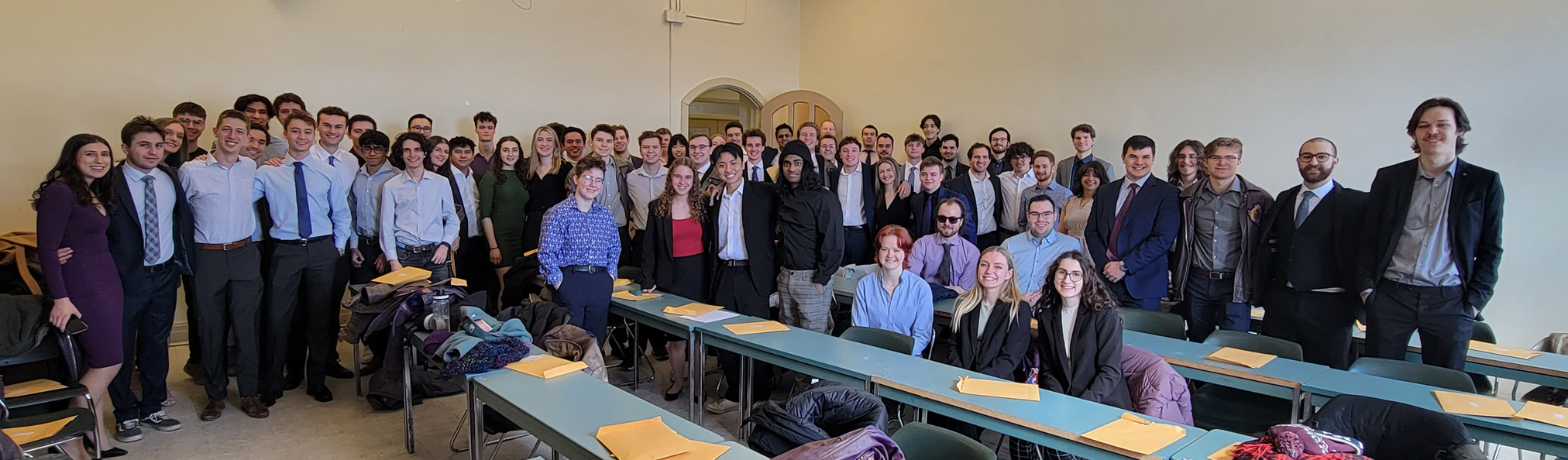 Eng Physics class of 2023  after the Iron Ring ceremony