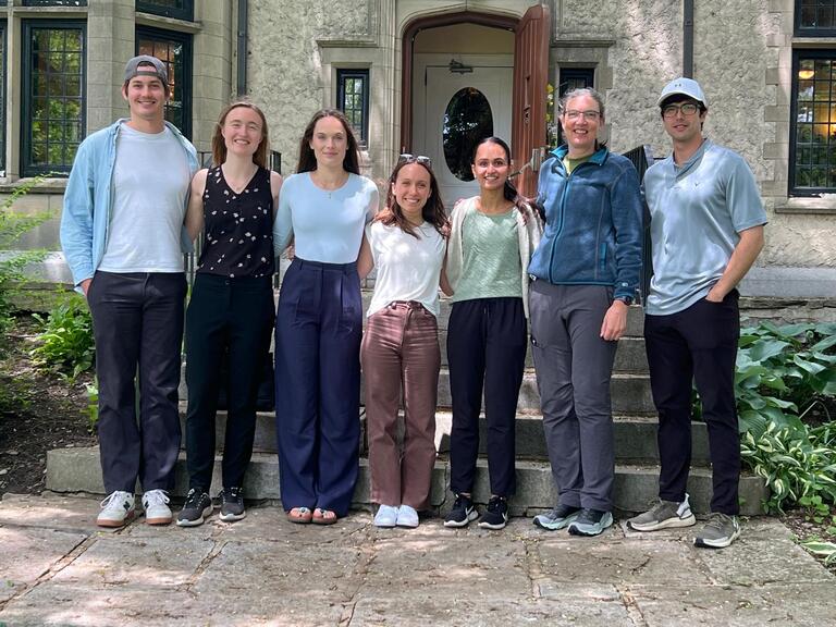 Group lunch on campus