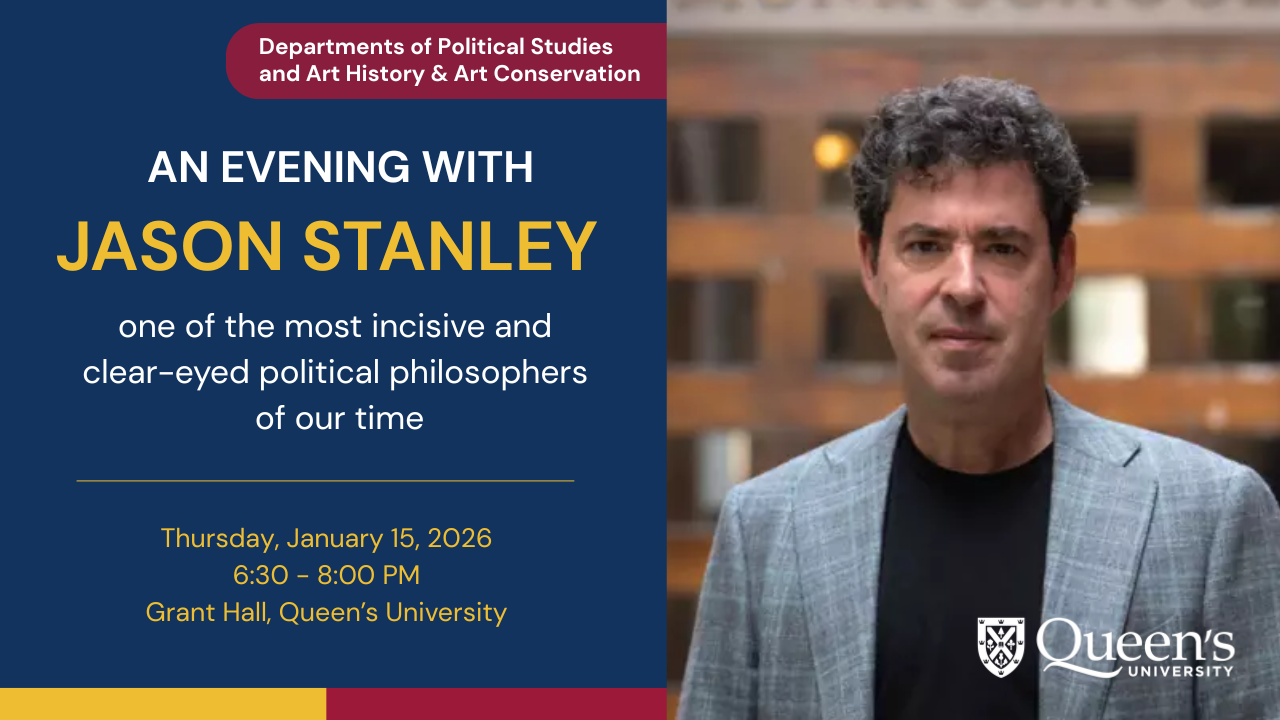 An Evening with Jason Stanley event poster