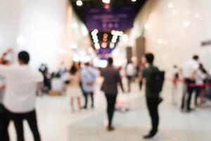 blurred image of people at a reception