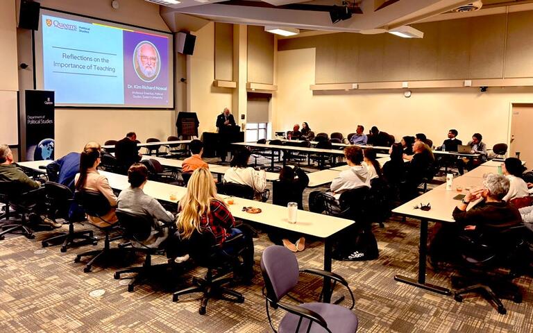Kim Richard Nossal speaks at the award ceremony