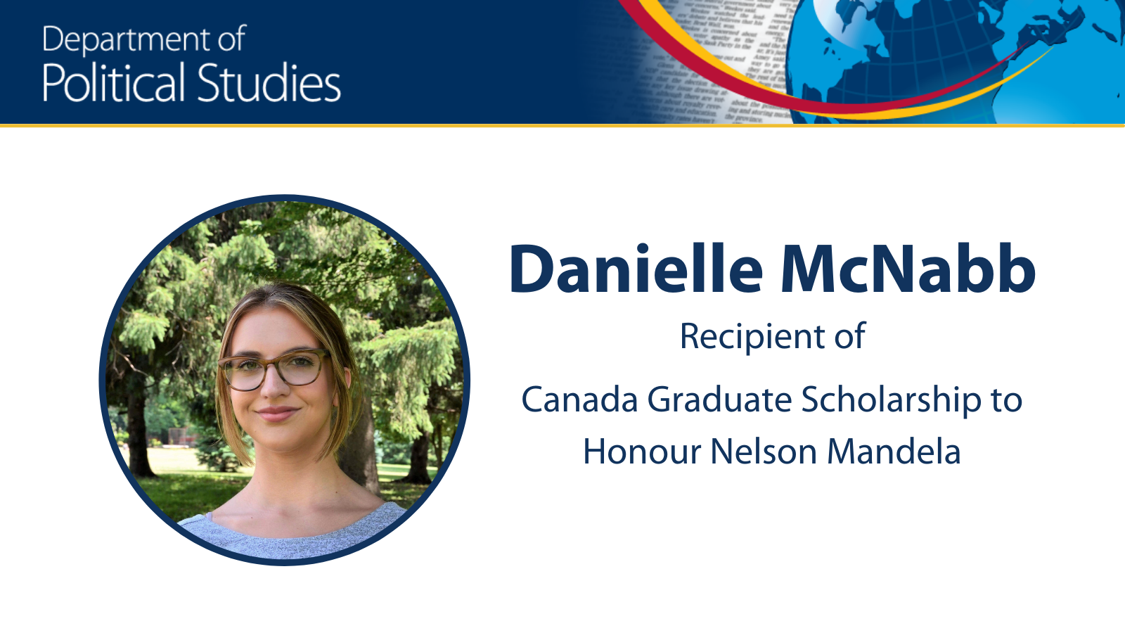Danielle McNabb Award recipient