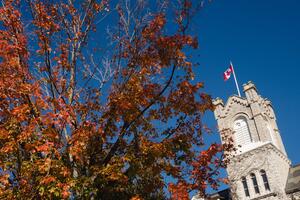 Grant Hall in the fall.