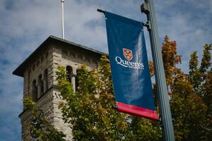 grant hall and blue pole pennant