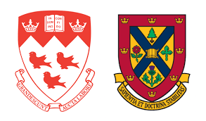 Queen's University crest, and McGill crest. 