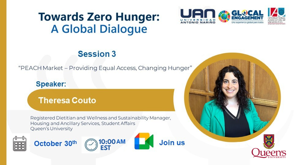 Image containing all of the information available elsewhere on this page, including an image of the speaker (Theresa Couto) and the logos contained above.