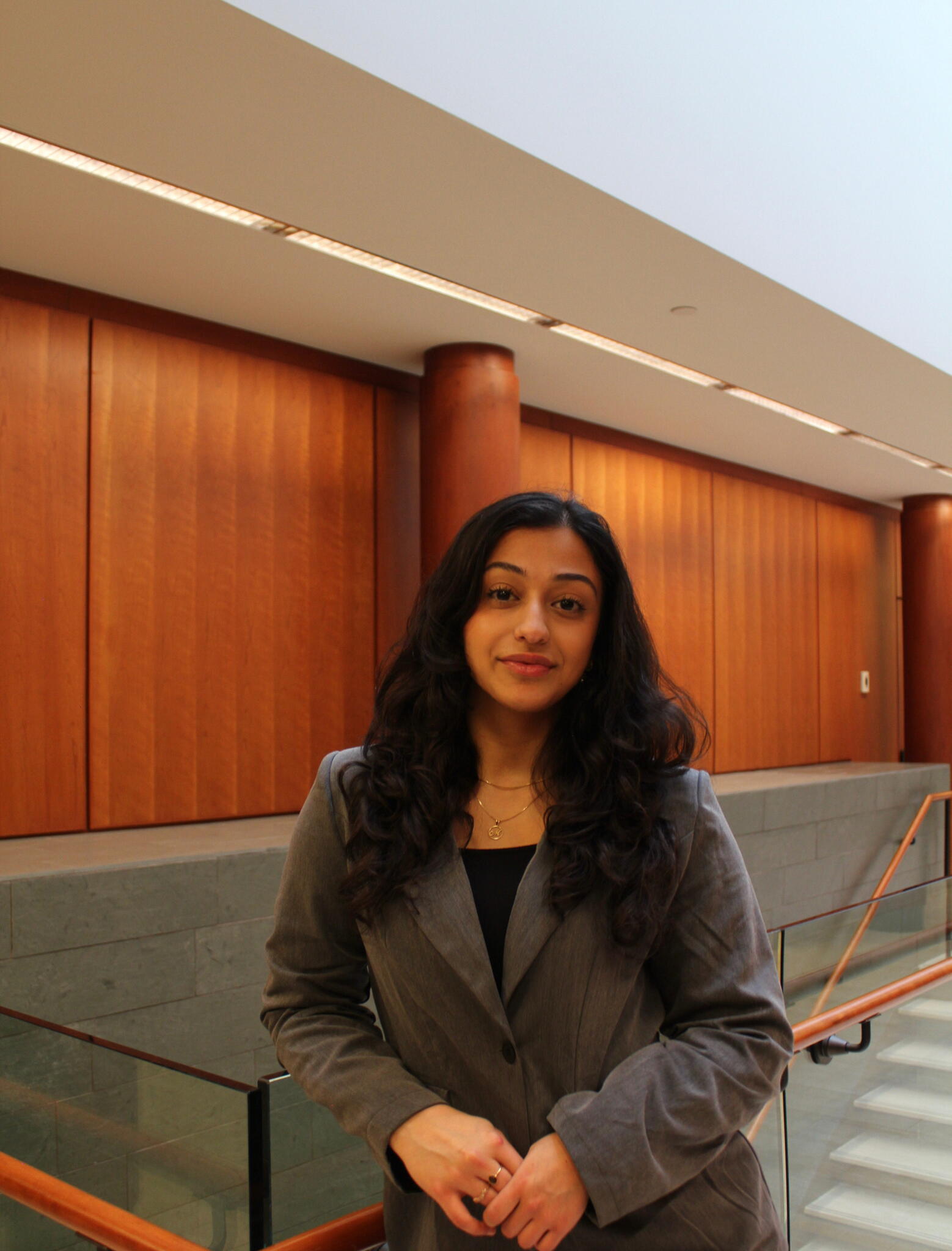 Student standing in hallway