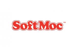 "Softmoc logo in red"