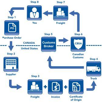 "Importing into Canada Process info graphic"