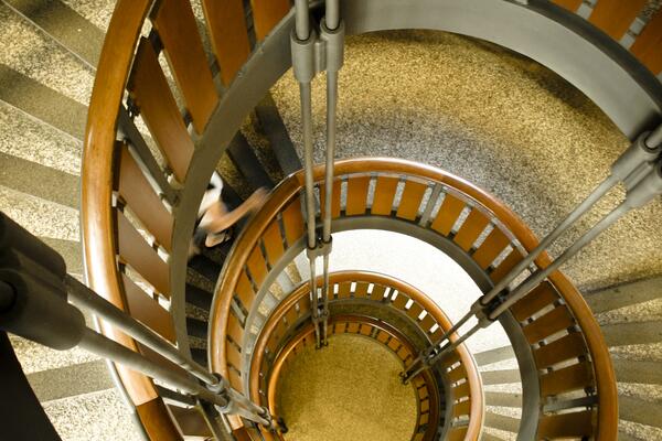 winding staircase from above