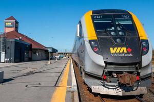 VIA Rail Train at Kingston Station