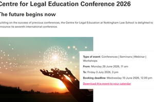 Poster for Nottingham Trent Centre for Legal Education conference