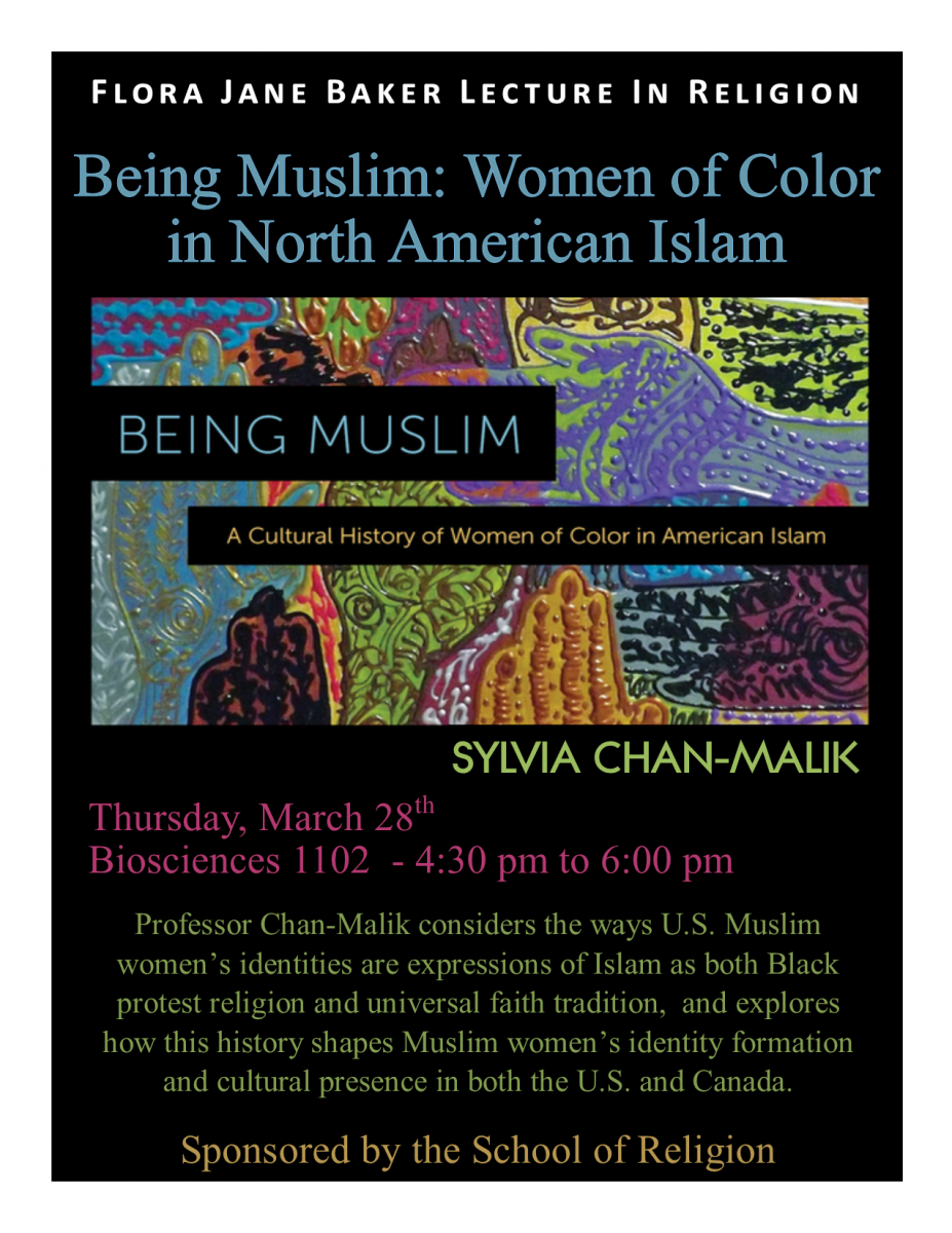 Being Muslim: Women of Color in North American Islam event poster