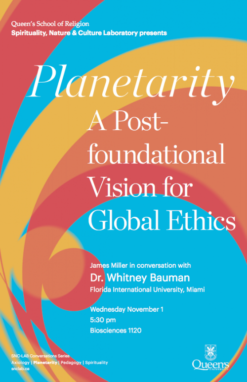 Planetary A Post-foundational Vision for Global Ethics event poster