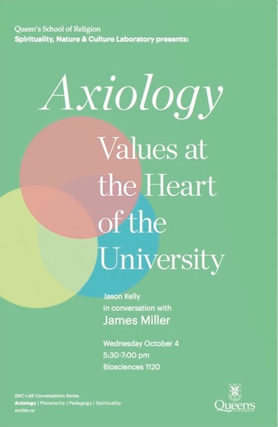 Axiology Values at the Heart of the University event poster