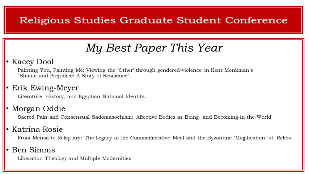 Religious Studies Graduate Student Conference information