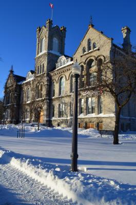Theological Hall in the winter