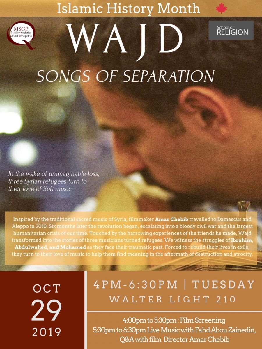 WAJD songs of separation event poster