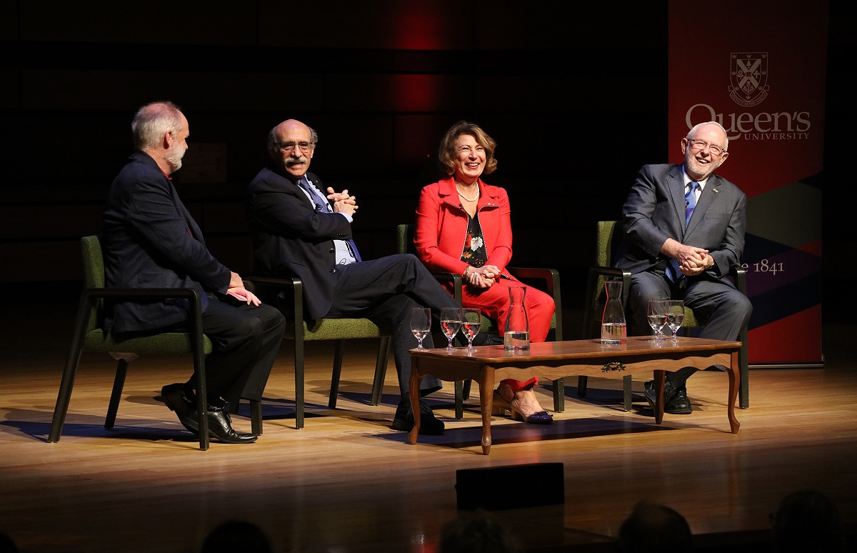 Nobel Prize Inspiration at Queen's University panelists on stage