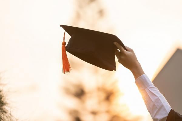 [Photograph of a graduation cap]