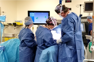 Navi-Knife deployed during a breast conserving surgery (Photo: courtesy of Queen's Health Sciences)