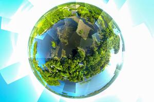 Drone picture of green areas