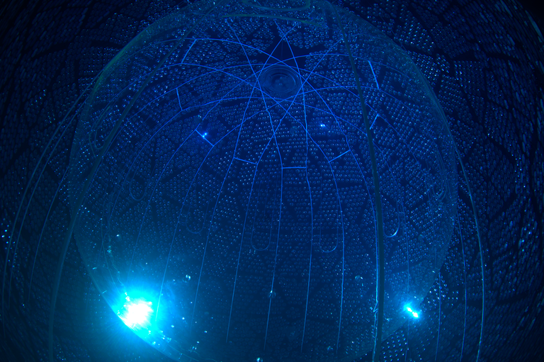 Blue sphere with lights