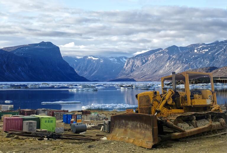 construction materials next to water