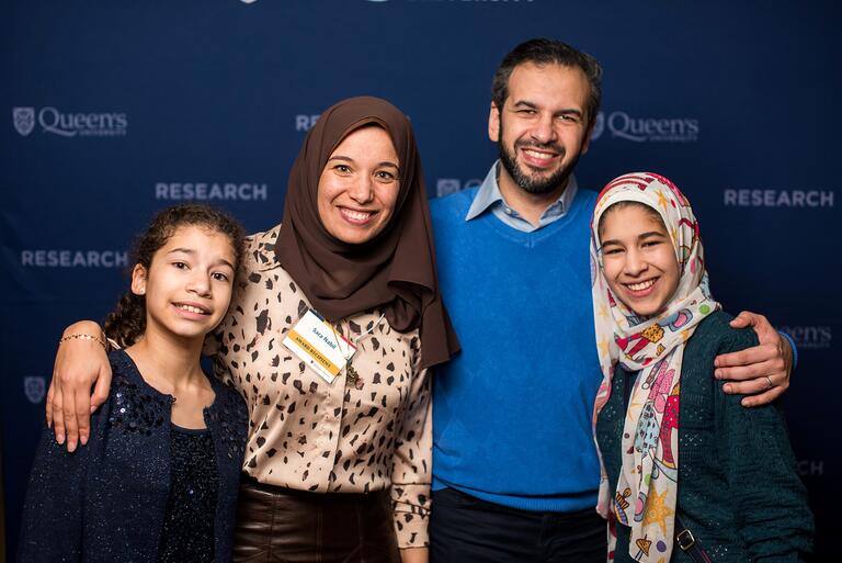 Sara Nabil (School of Computing) and family. Sara was the recipient of the 2022 Canadian Human-Computer Communications Society (CHCSS) Early Career Research Award.