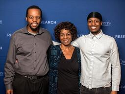 Nomusa Mngoma (School of Rehabilitation Therapy and Department of Medicine), with her family. She was the recipient of the BE-STEMM 2022 Award for Research Excellence in Epidemiology & Population Health.