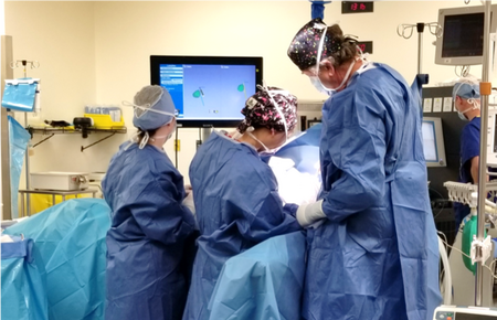 Navi-Knife deployed during a breast conserving surgery (Photo: courtesy of Queen's Health Sciences)