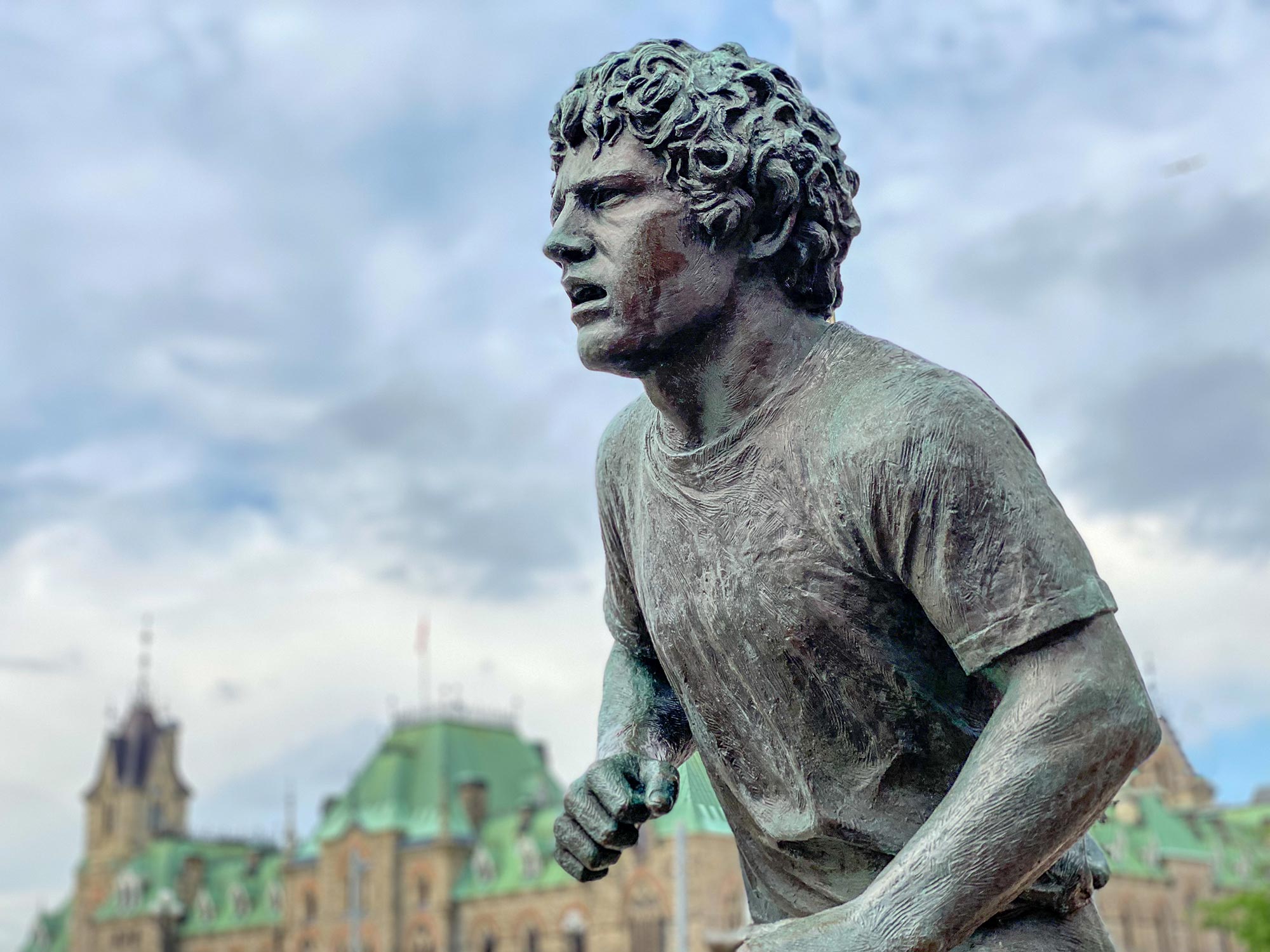 [head of statue of Terry Fox]