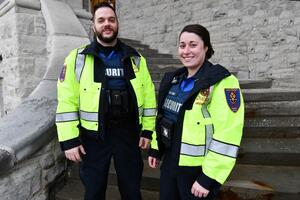 Campus security team wearing new uniforms